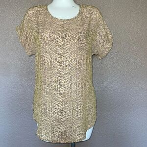 OLM yellow and black leopard print top size Small